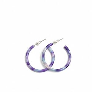 Elegant Purple Hoop Earrings